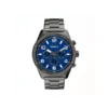 FOSSIL MEN’S QUARTZ GUNMETAL STAINLESS STEEL BLUE DIAL WATCH
