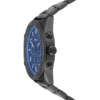 FOSSIL MEN’S QUARTZ GUNMETAL STAINLESS STEEL BLUE DIAL WATCH